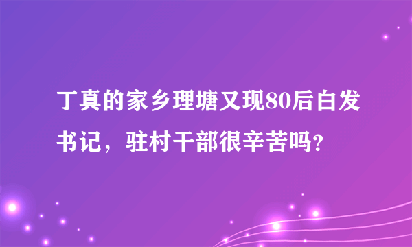 丁真的家乡理塘又现80后白发书记，驻村干部很辛苦吗？