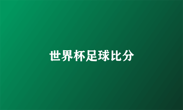 世界杯足球比分
