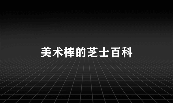美术棒的芝士百科