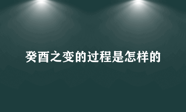 癸酉之变的过程是怎样的