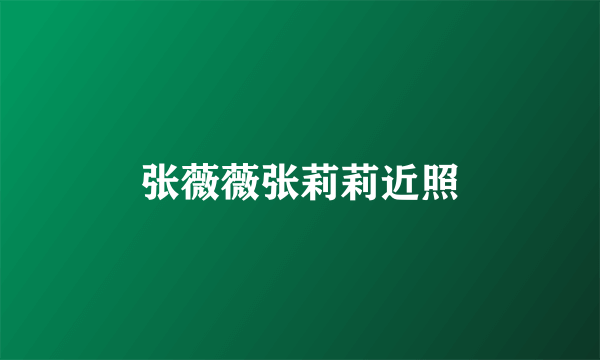 张薇薇张莉莉近照