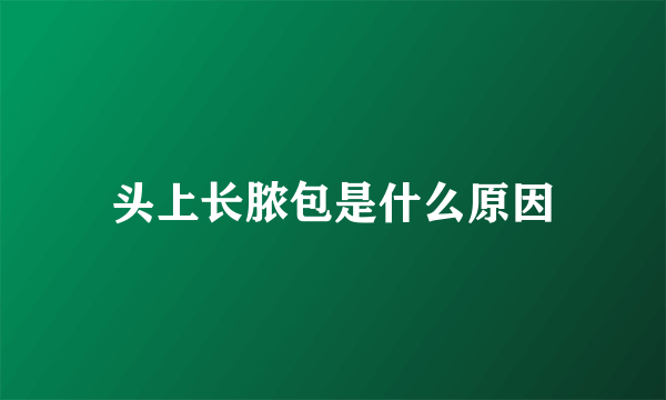 头上长脓包是什么原因