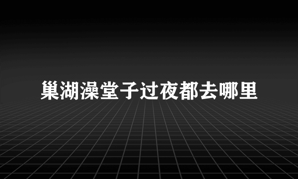 巢湖澡堂子过夜都去哪里