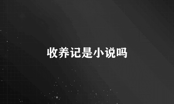 收养记是小说吗