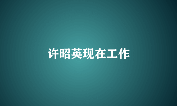 许昭英现在工作