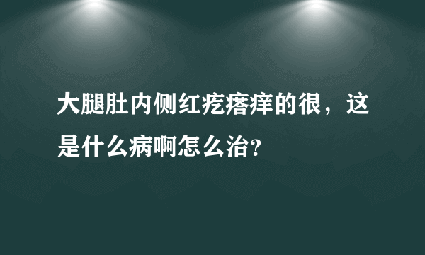 大腿肚内侧红疙瘩痒的很，这是什么病啊怎么治？