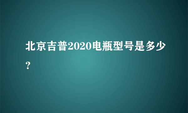 北京吉普2020电瓶型号是多少？