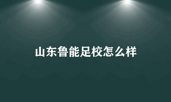 山东鲁能足校怎么样