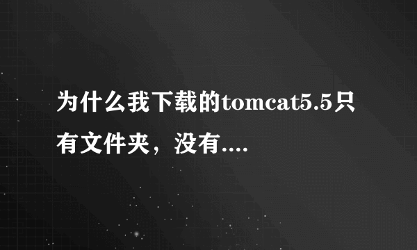 为什么我下载的tomcat5.5只有文件夹，没有.exe安装文件