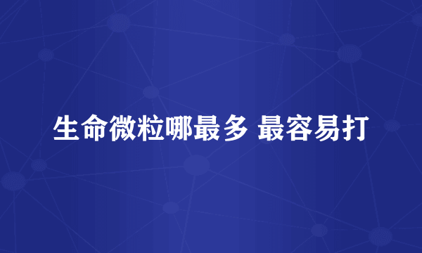生命微粒哪最多 最容易打