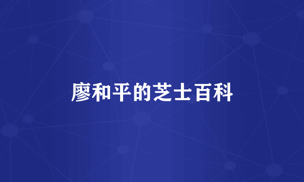 廖和平的芝士百科