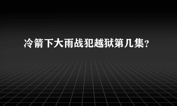 冷箭下大雨战犯越狱第几集？
