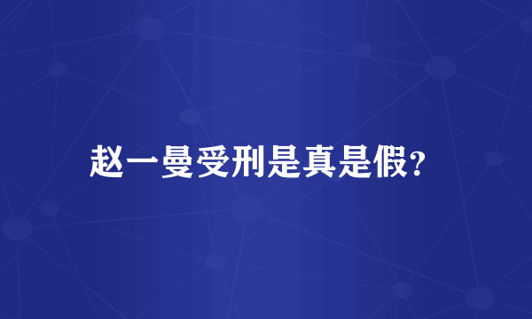 赵一曼受刑是真是假？