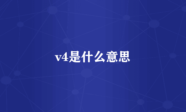 v4是什么意思
