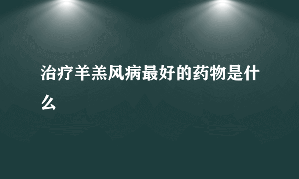 治疗羊羔风病最好的药物是什么