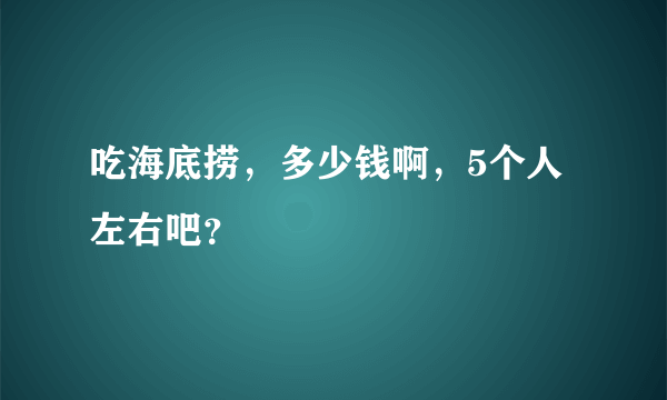 吃海底捞，多少钱啊，5个人左右吧？