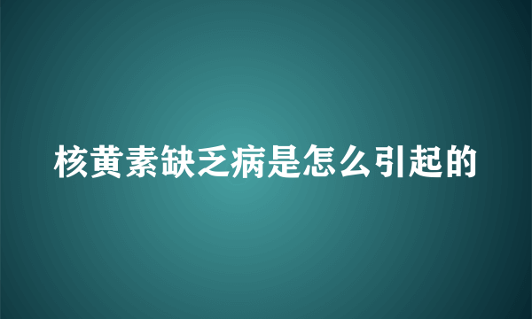 核黄素缺乏病是怎么引起的