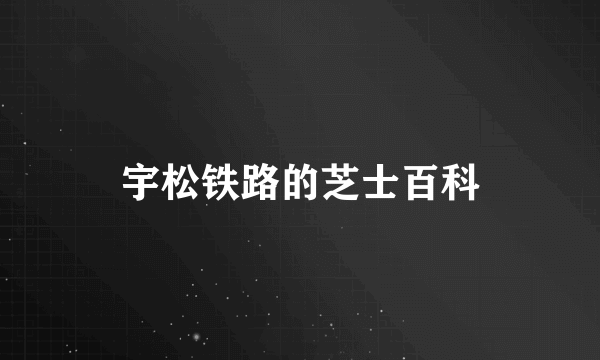 宇松铁路的芝士百科