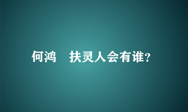 何鸿燊扶灵人会有谁？