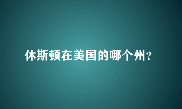 休斯顿在美国的哪个州？