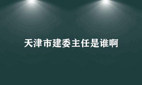 天津市建委主任是谁啊