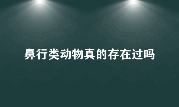 鼻行类动物真的存在过吗