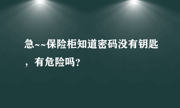 急~~保险柜知道密码没有钥匙，有危险吗？