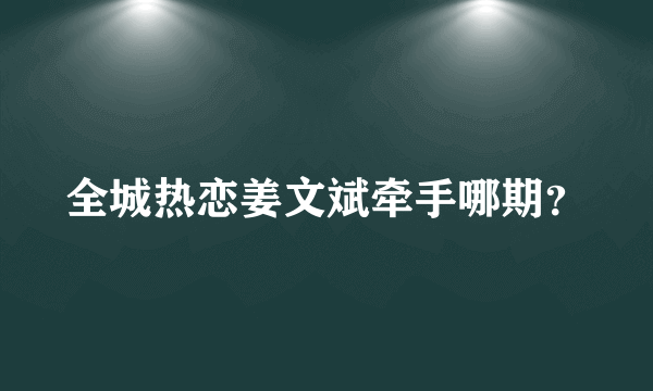 全城热恋姜文斌牵手哪期？