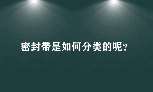 密封带是如何分类的呢？