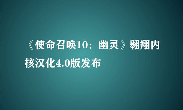 《使命召唤10：幽灵》翱翔内核汉化4.0版发布