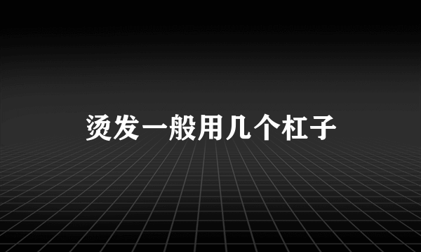 烫发一般用几个杠子