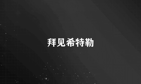 拜见希特勒