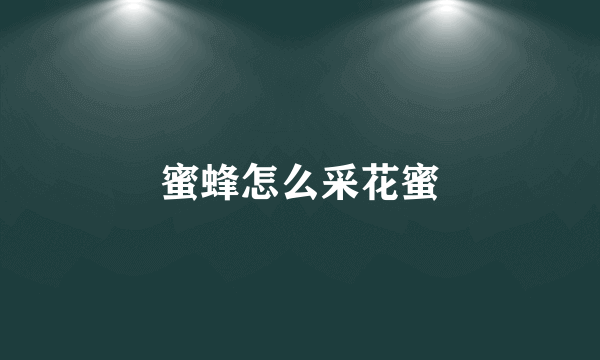 蜜蜂怎么采花蜜