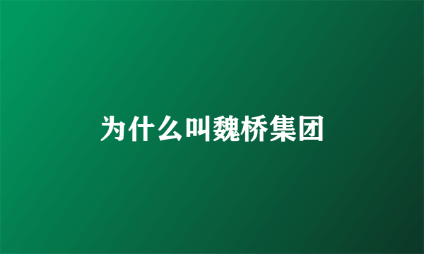 为什么叫魏桥集团