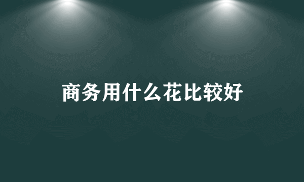 商务用什么花比较好