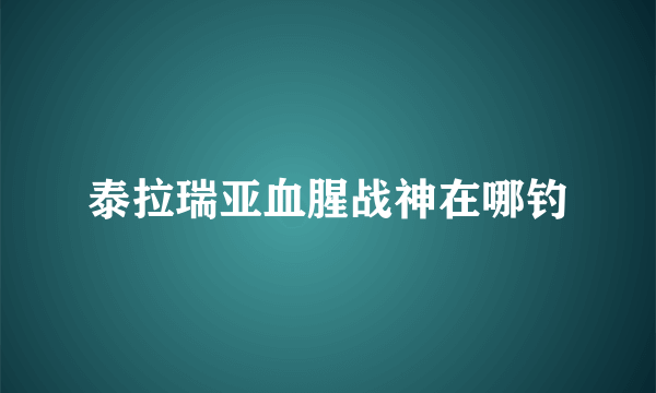 泰拉瑞亚血腥战神在哪钓