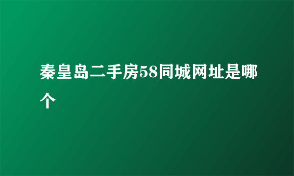 秦皇岛二手房58同城网址是哪个