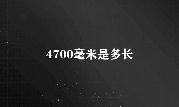 4700毫米是多长