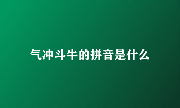 气冲斗牛的拼音是什么