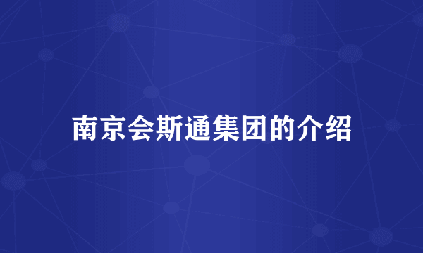 南京会斯通集团的介绍