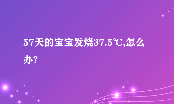 57天的宝宝发烧37.5℃,怎么办?