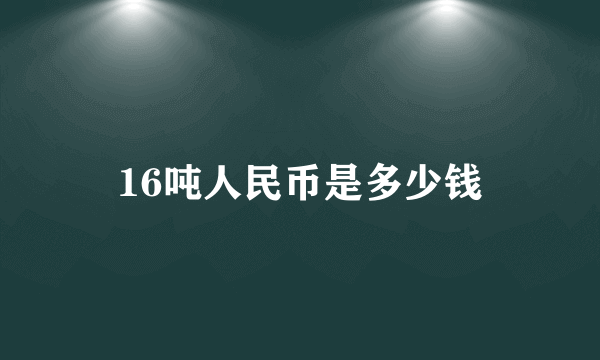 16吨人民币是多少钱