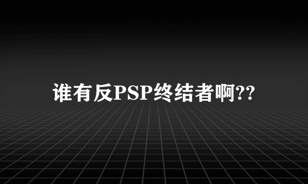 谁有反PSP终结者啊??