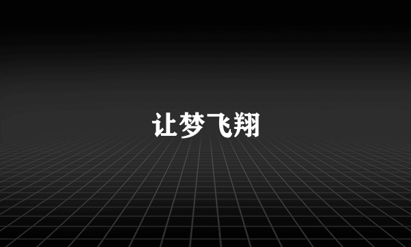让梦飞翔
