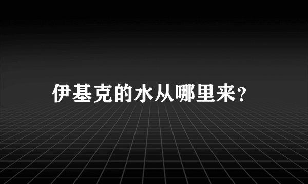 伊基克的水从哪里来？