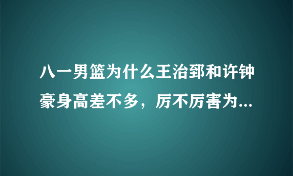 八一男篮为什么王治郅和许钟豪身高差不多，厉不厉害为什么差这么多？