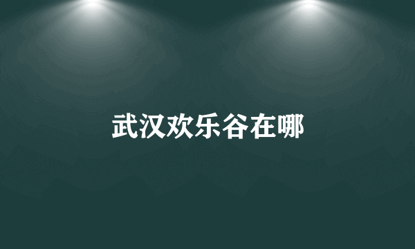 武汉欢乐谷在哪