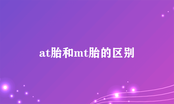 at胎和mt胎的区别