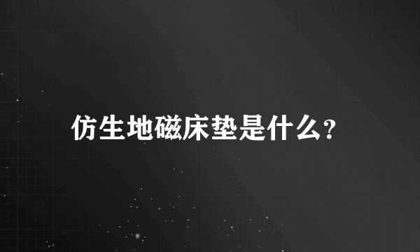 仿生地磁床垫是什么？