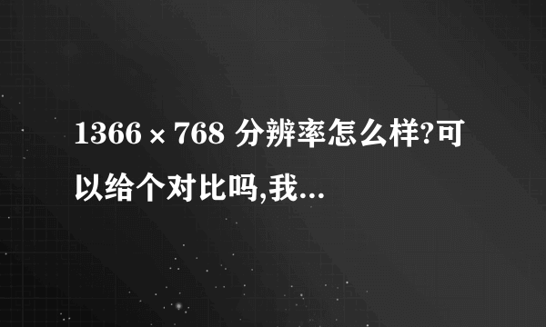 1366×768 分辨率怎么样?可以给个对比吗,我是外行。谢谢!